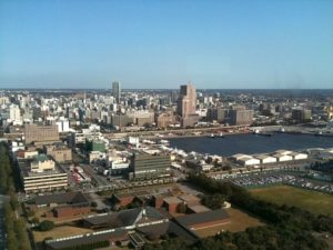 ポートタワーから見た千葉市